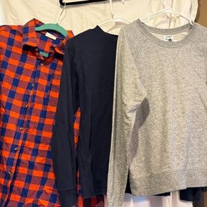 LOT BOYS SHIRTS Cat & Jack Kids Sweatshirts & Hoodies - Gray, Navy, Red, Blue